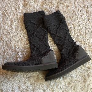 UGG gray sweater boots